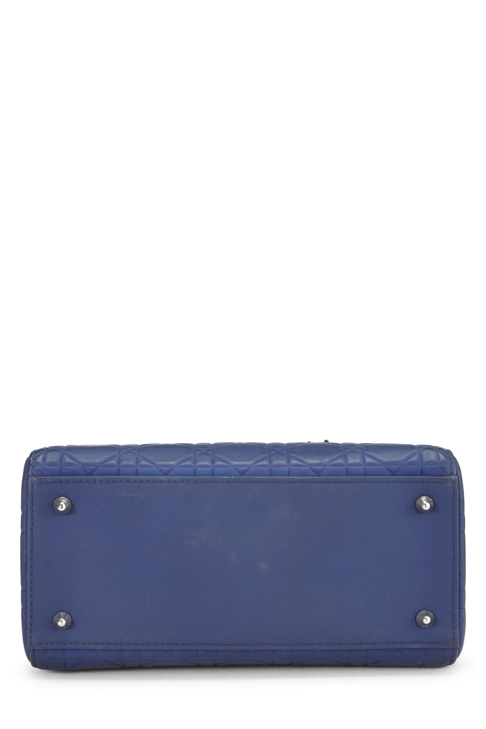 Dior,  Matte Blue Cannage Calfskin Lady Dior Medium, Blue