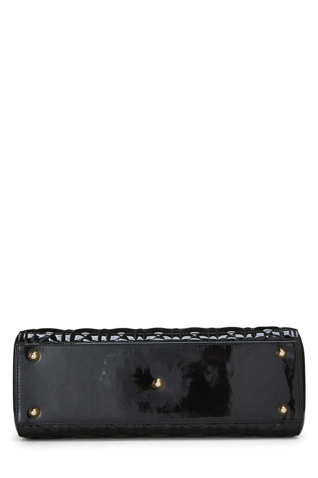 Dior,  Black Cannage Patent Leather Lady Dior Large, Black