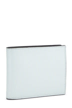 Fendi,  Blue Zucchino Leather Bifold Wallet, Blue