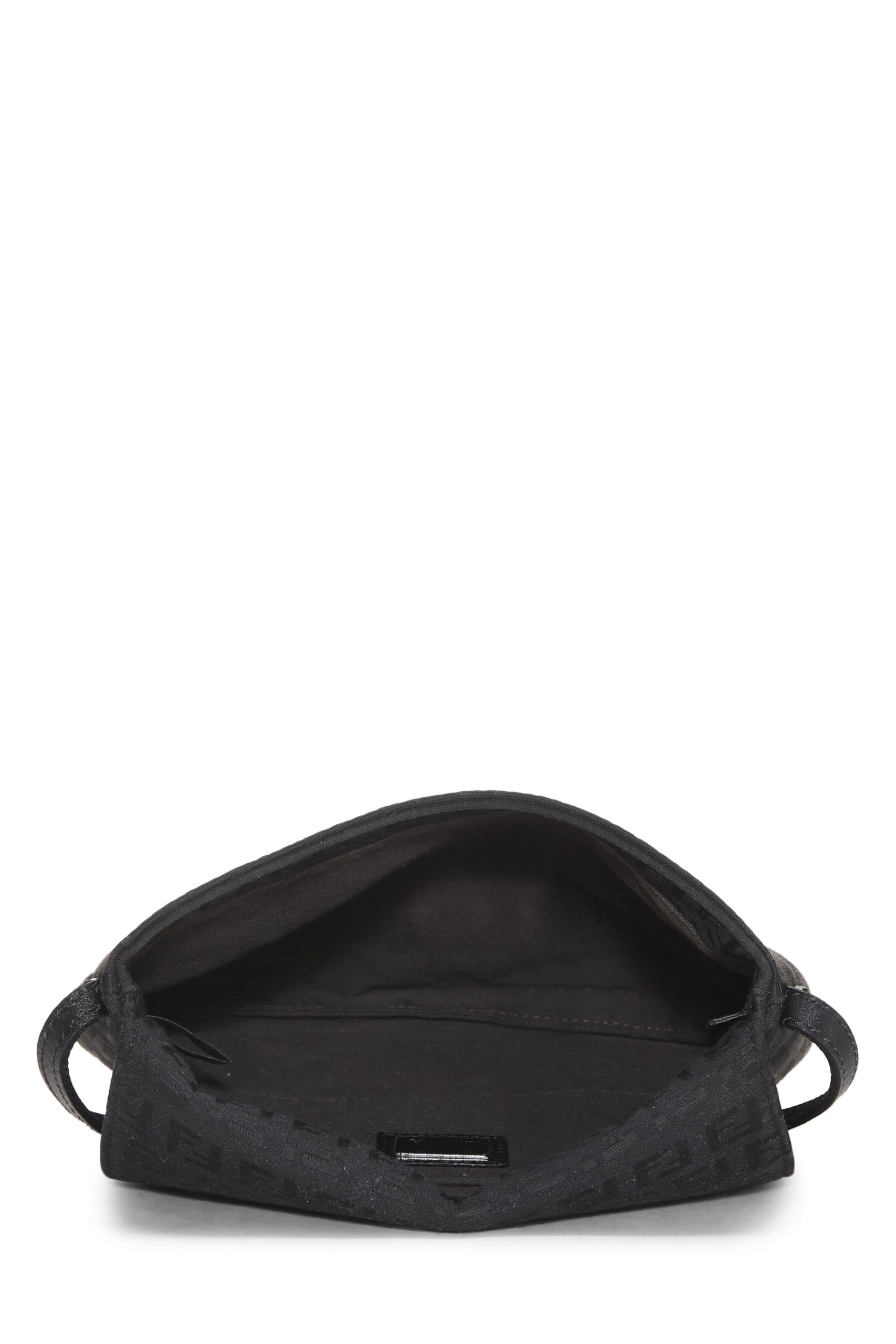 Fendi,  Black Zucchino Canvas Tube Messenger Small, Black