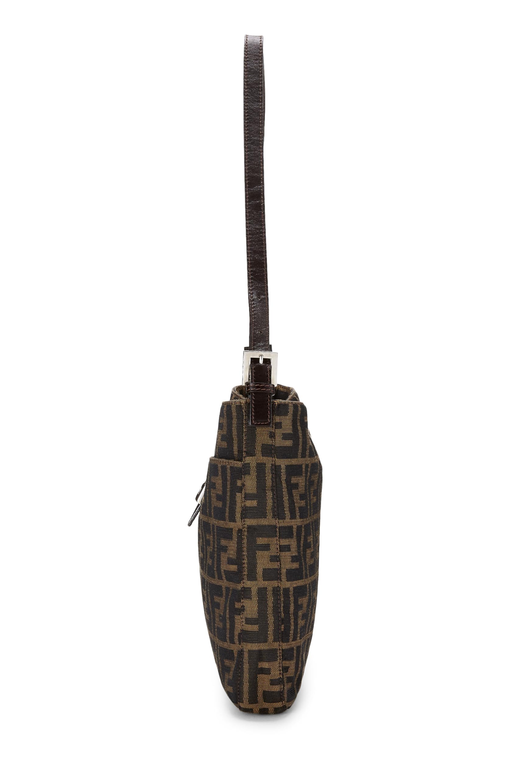 Fendi,  Brown Zucca Canvas Shoulder Bag, Brown