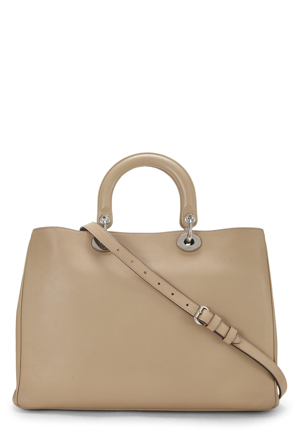 Dior,  Beige Leather Diorissimo Medium, Beige