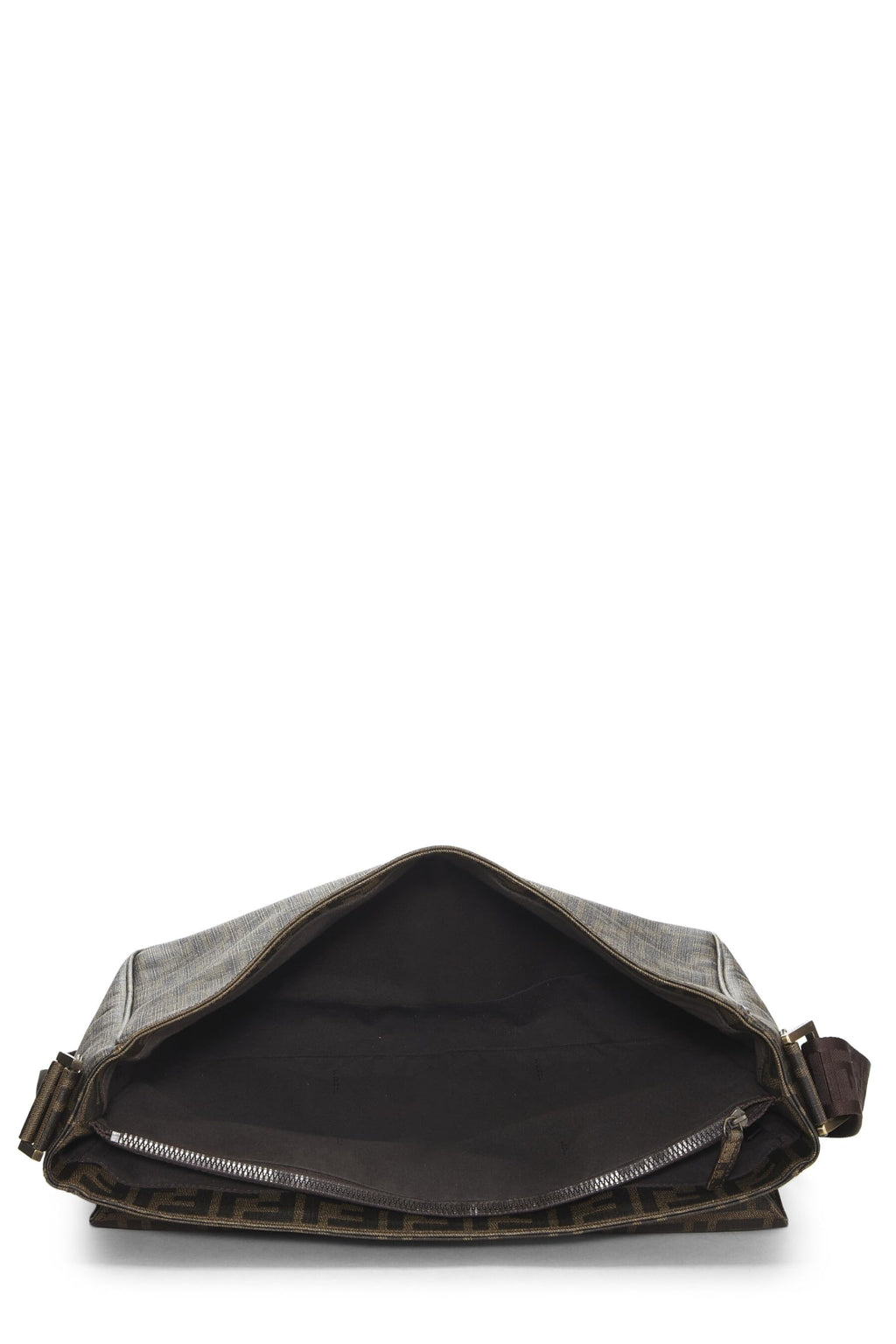 Fendi,  Brown Zucca Coated Canvas Messenger Large, Brown