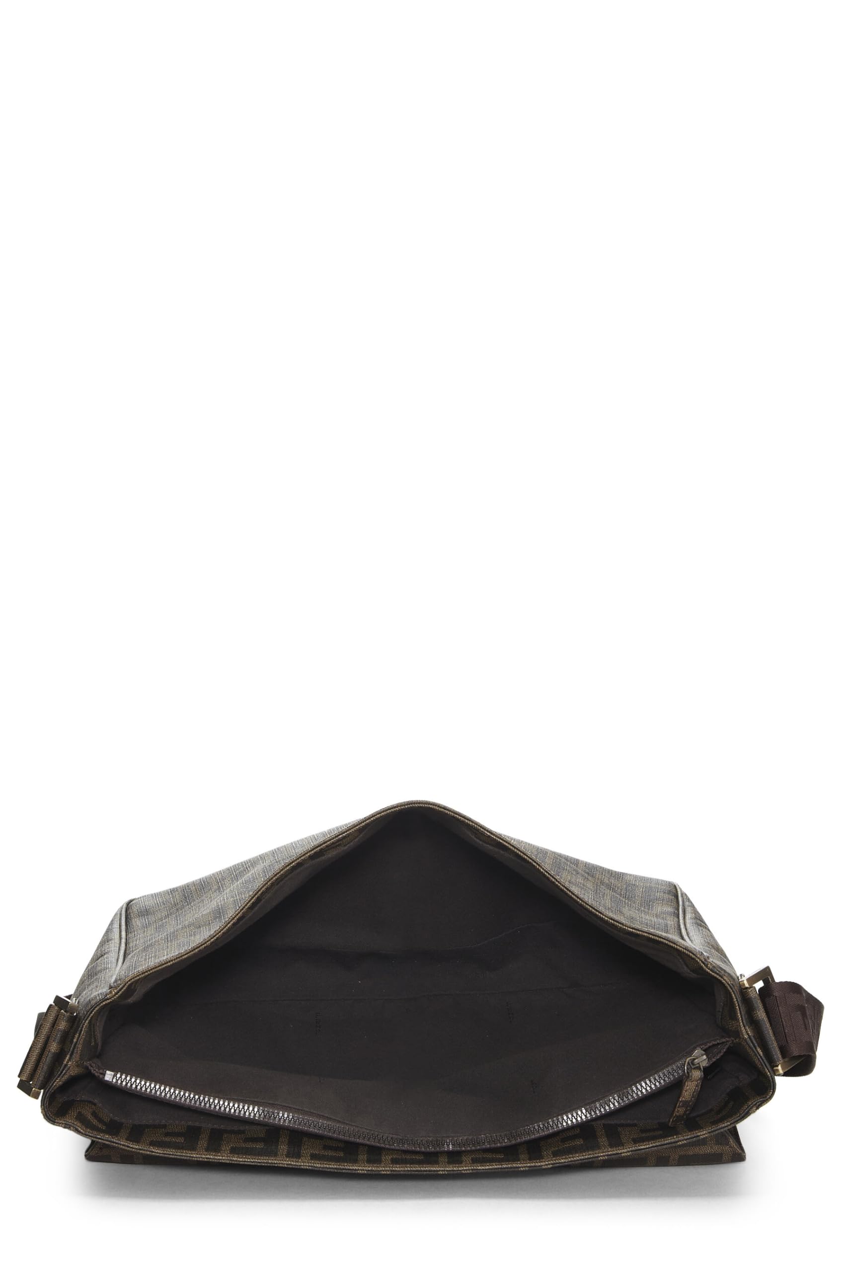 Fendi,  Brown Zucca Coated Canvas Messenger Large, Brown