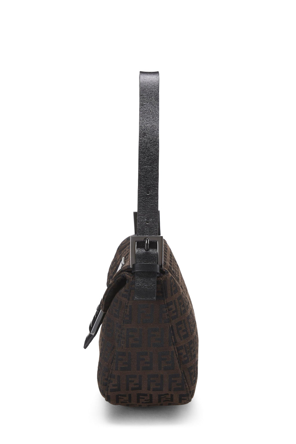 Fendi,  Brown Nylon Zucchino Shoulder Bag, Brown