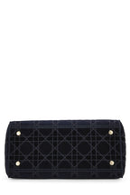 Dior,  Blue Velvet Cannage Lady D-Lite Medium, Blue