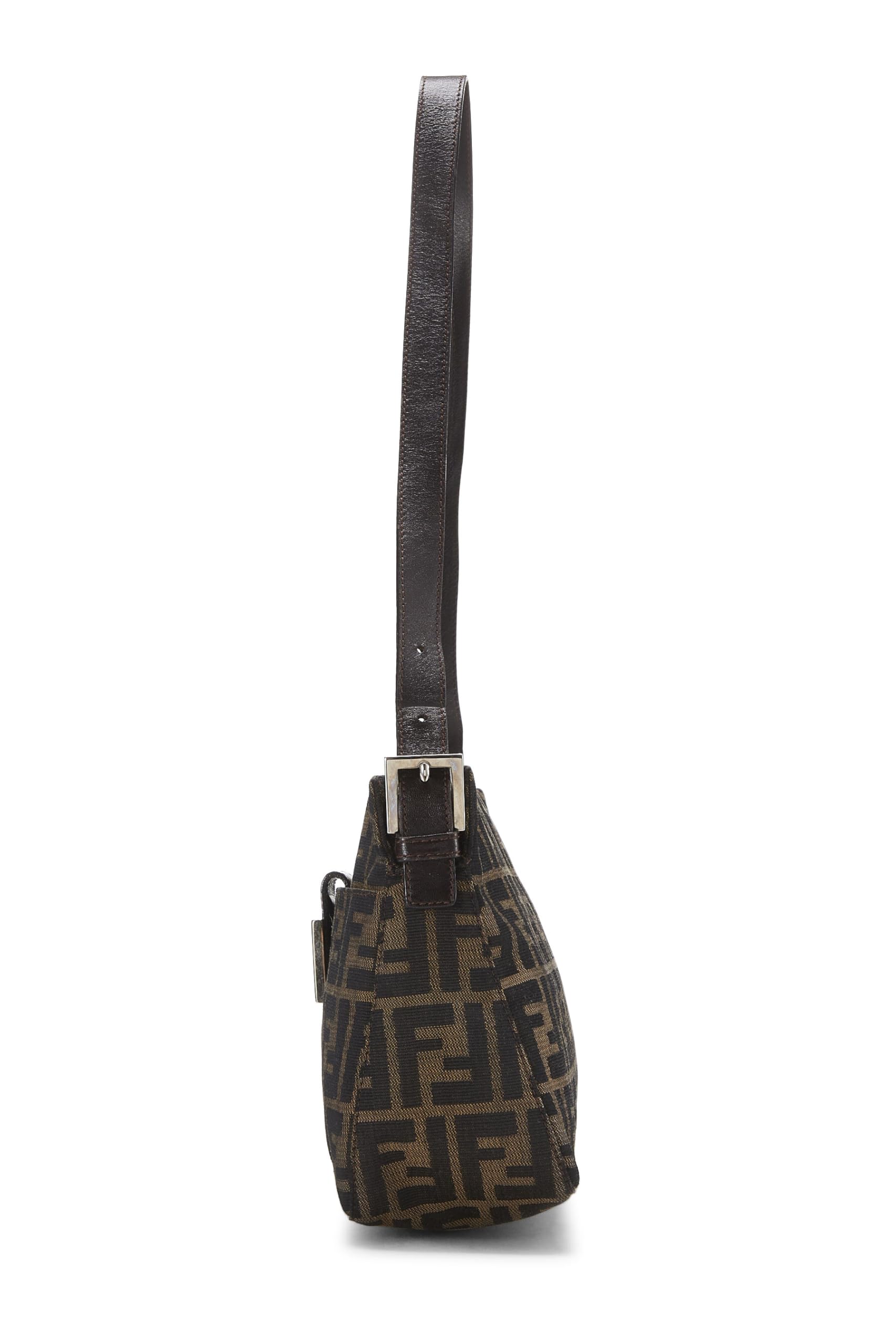 Fendi,  Brown Zucca Canvas Shoulder Bag, Brown