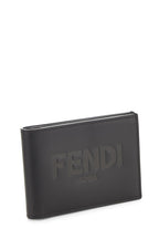 Fendi,  Black Leather Bifold Wallet, Black