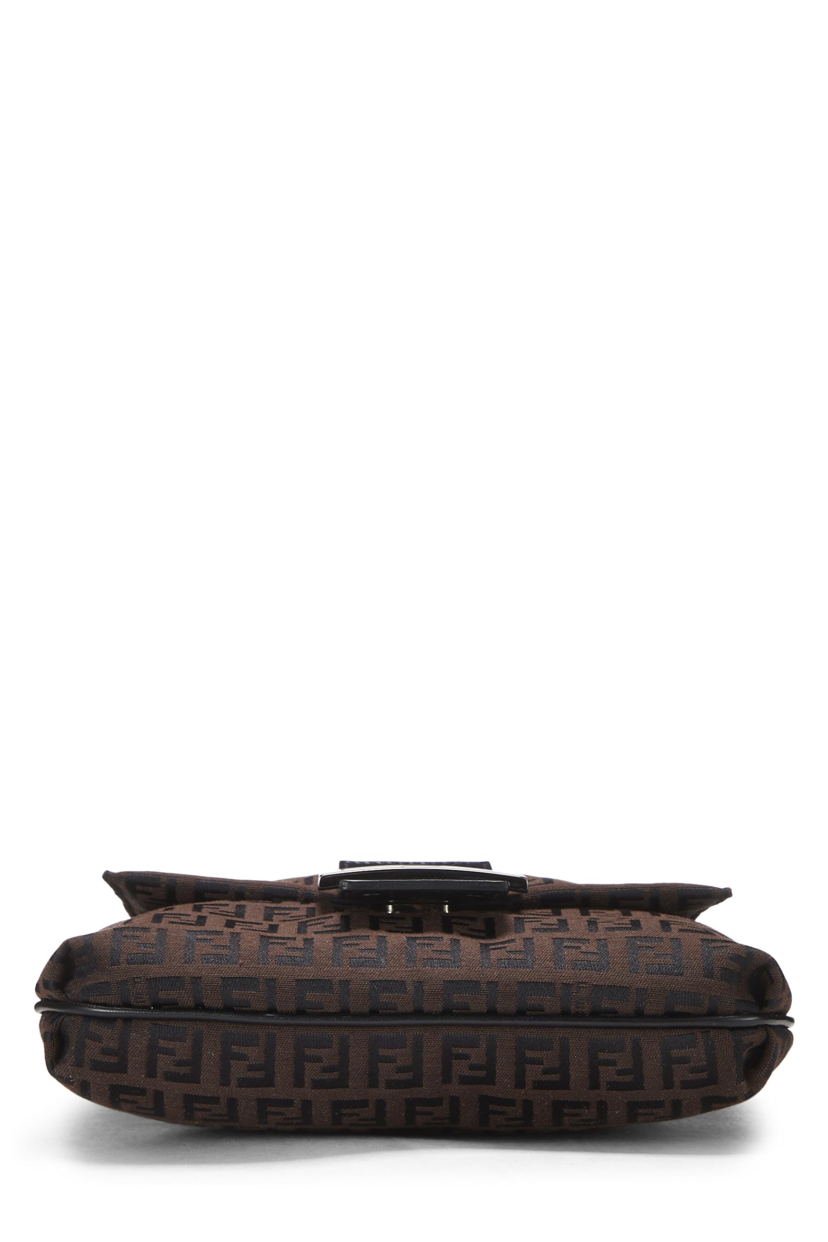 Fendi,  Brown Zucchino Canvas Tube Messenger Small, Brown