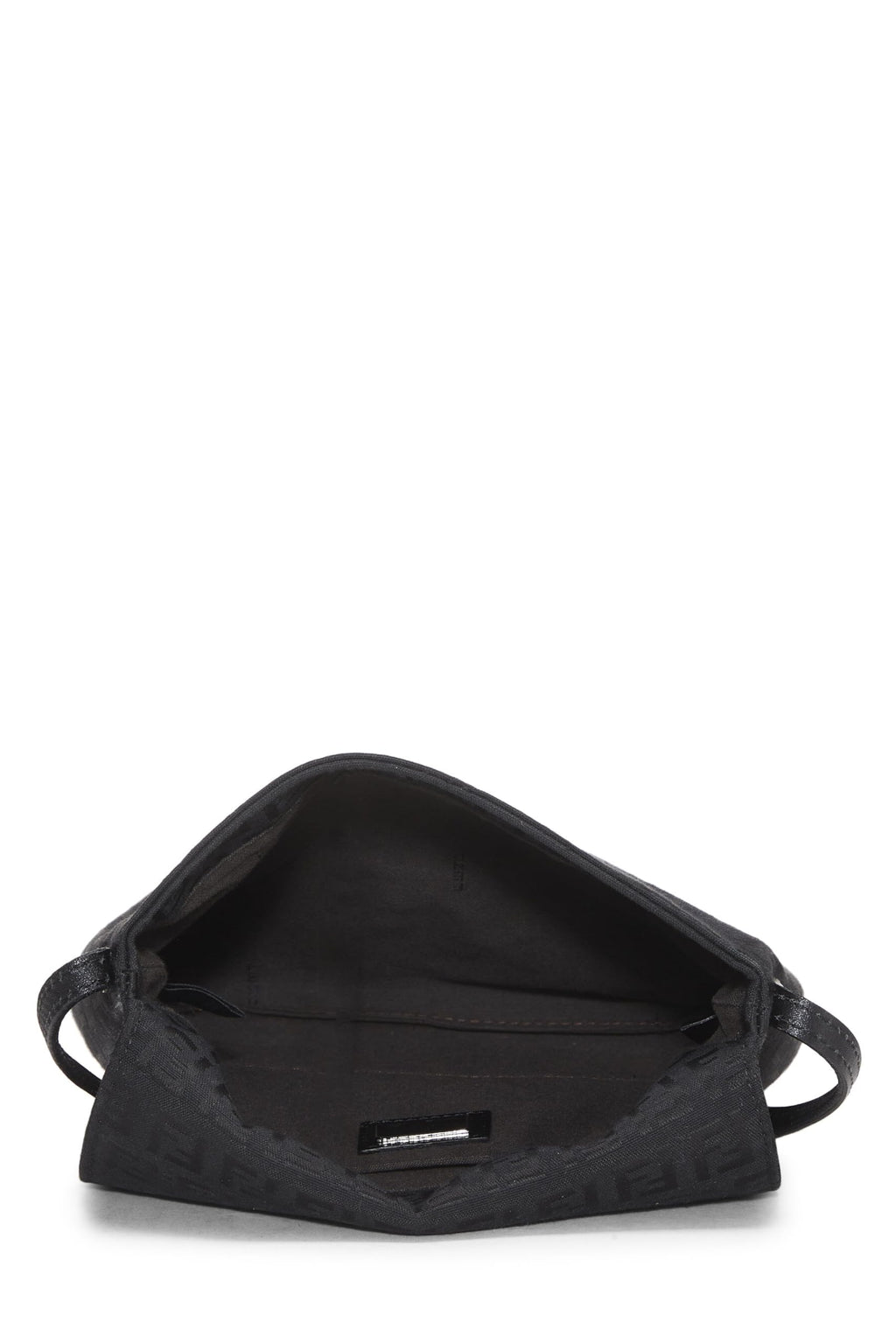 Fendi,  Black Zucchino Canvas Messenger Small, Black