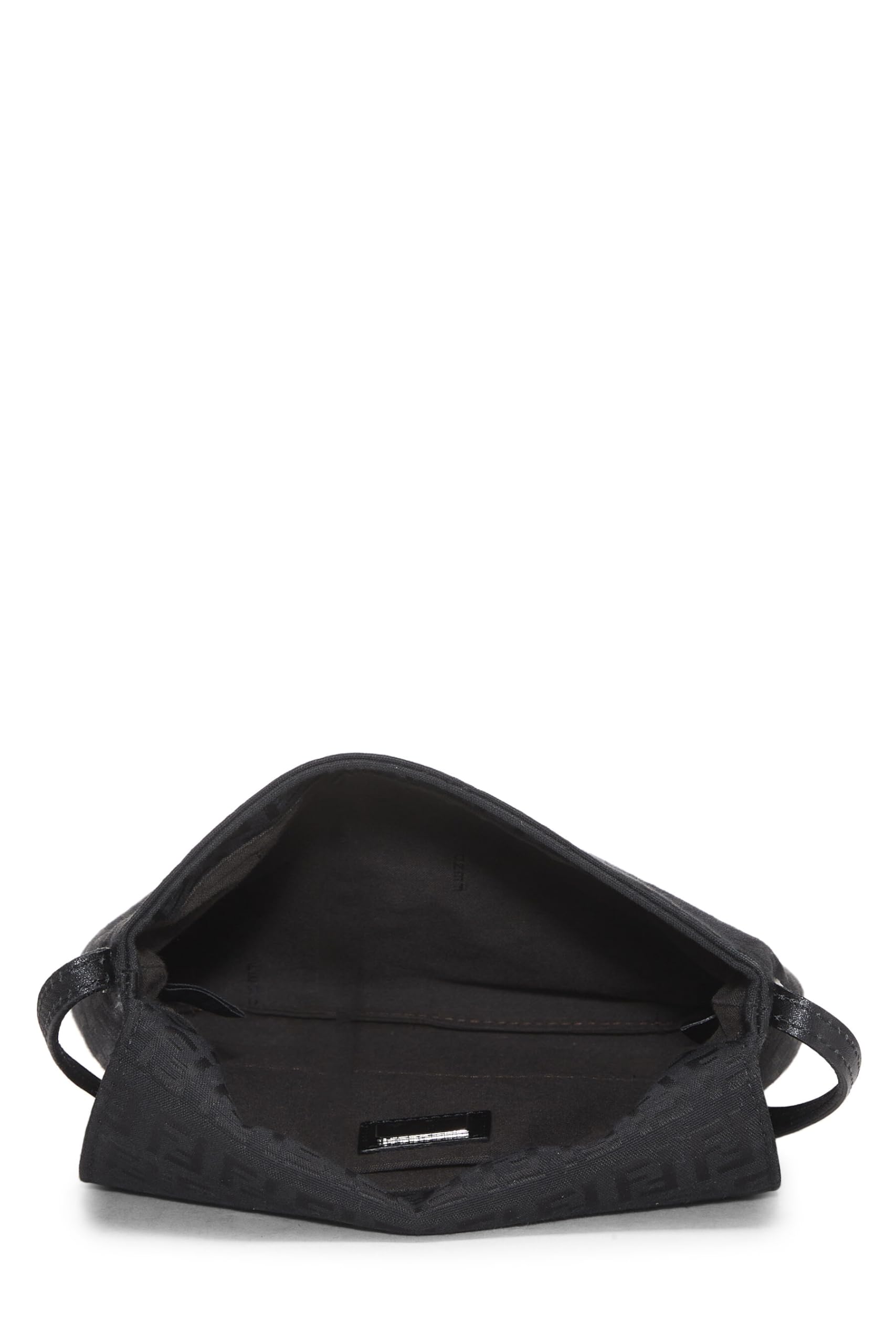 Fendi,  Black Zucchino Canvas Messenger Small, Black