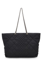 Fendi,  Black Quilted Canvas Chain Tote, Black