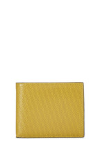 Fendi,  Yellow Zucchino Leather Bi-fold Wallet, Yellow