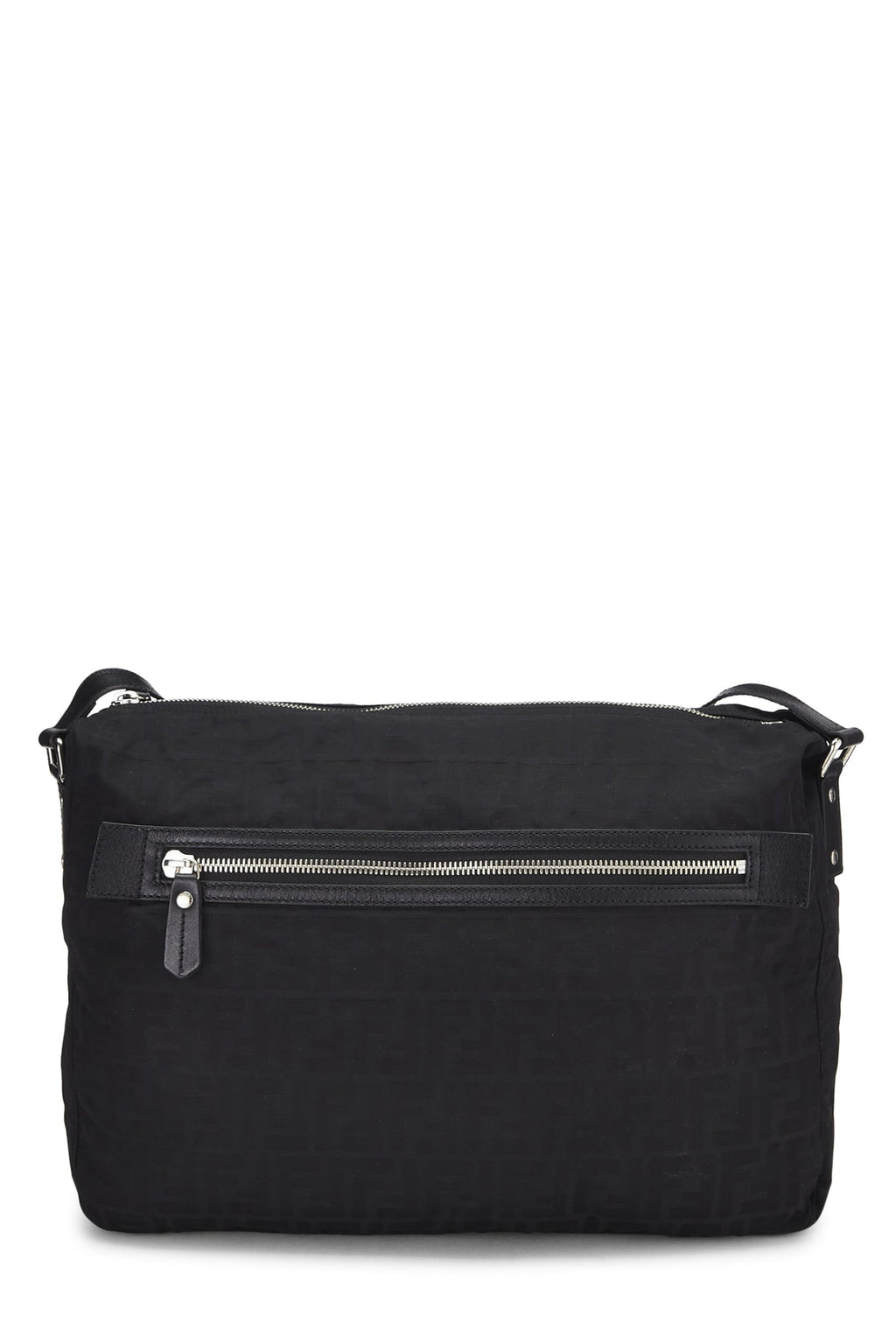 Fendi,  Black Zucchino Nylon Messenger Bag, Black