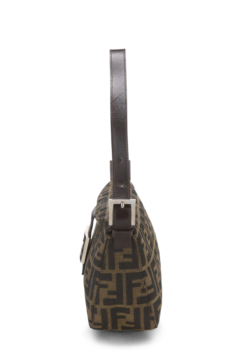 Fendi,  Brown Zucca Canvas Shoulder Bag, Brown
