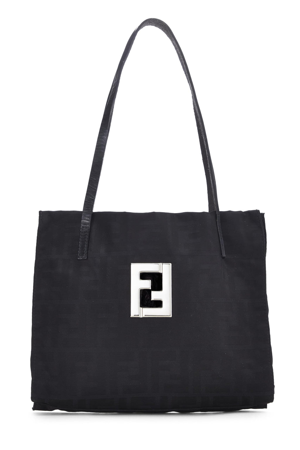 Fendi,  Black Zucca Nylon Tote Small, Black