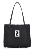 Fendi,  Black Zucca Nylon Tote Small, Black