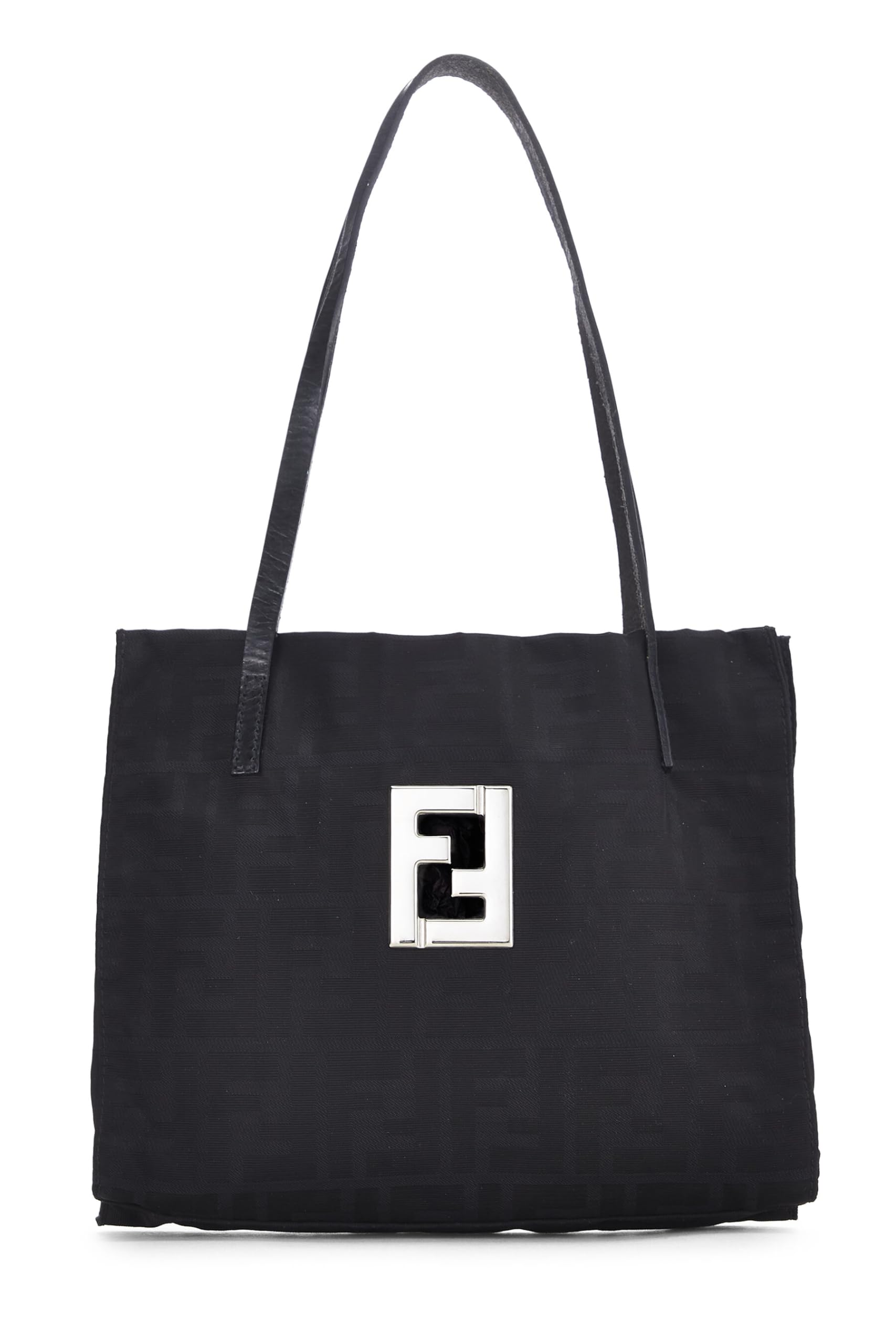 Fendi,  Black Zucca Nylon Tote Small, Black