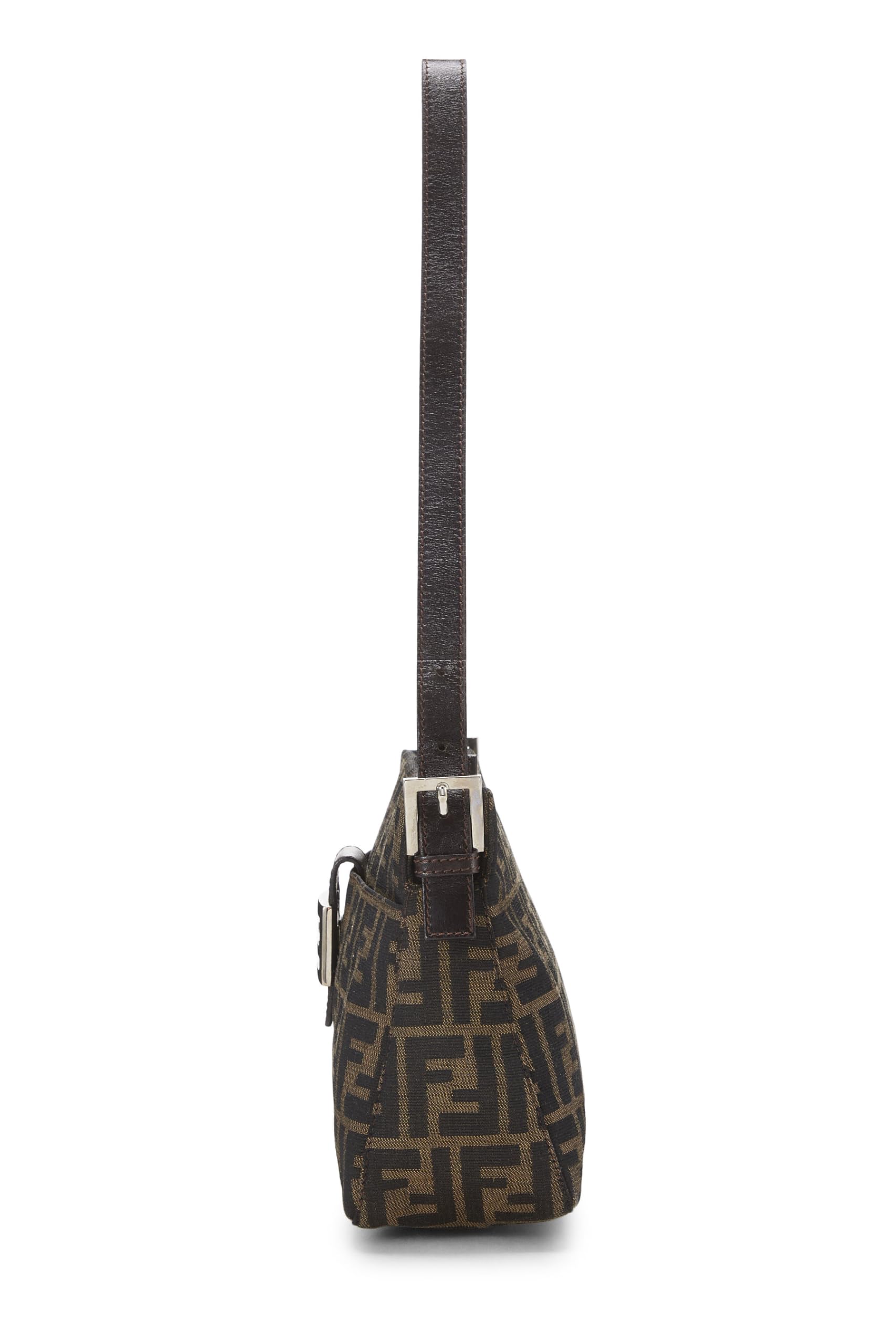 Fendi,  Brown Zucca Canvas Shoulder Bag, Brown