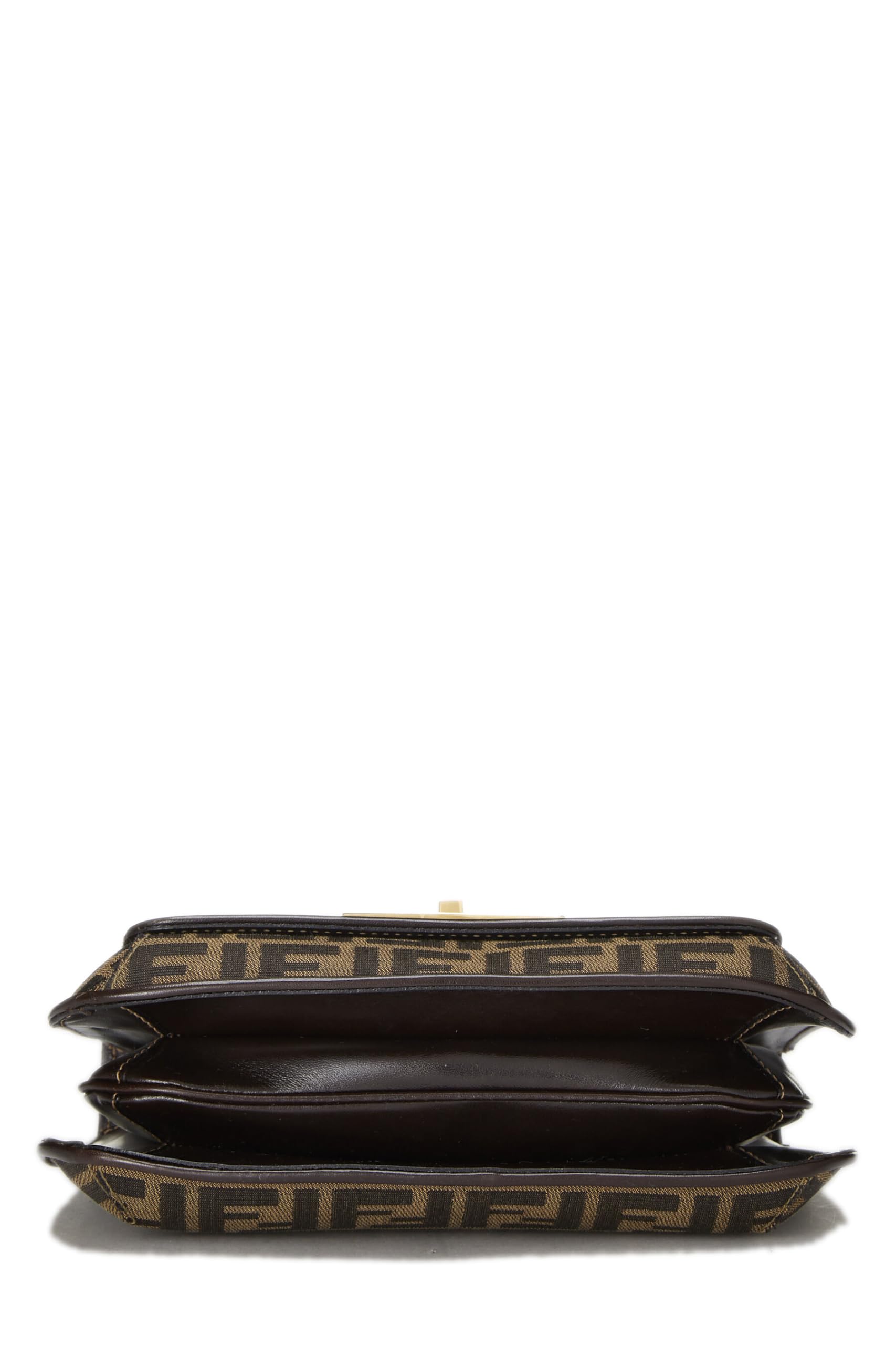 Fendi,  Brown Zucca Canvas Shoulder Bag, Brown