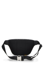 Fendi,  Black Leather & Zucca Coated Canvas Belt Bag, Black