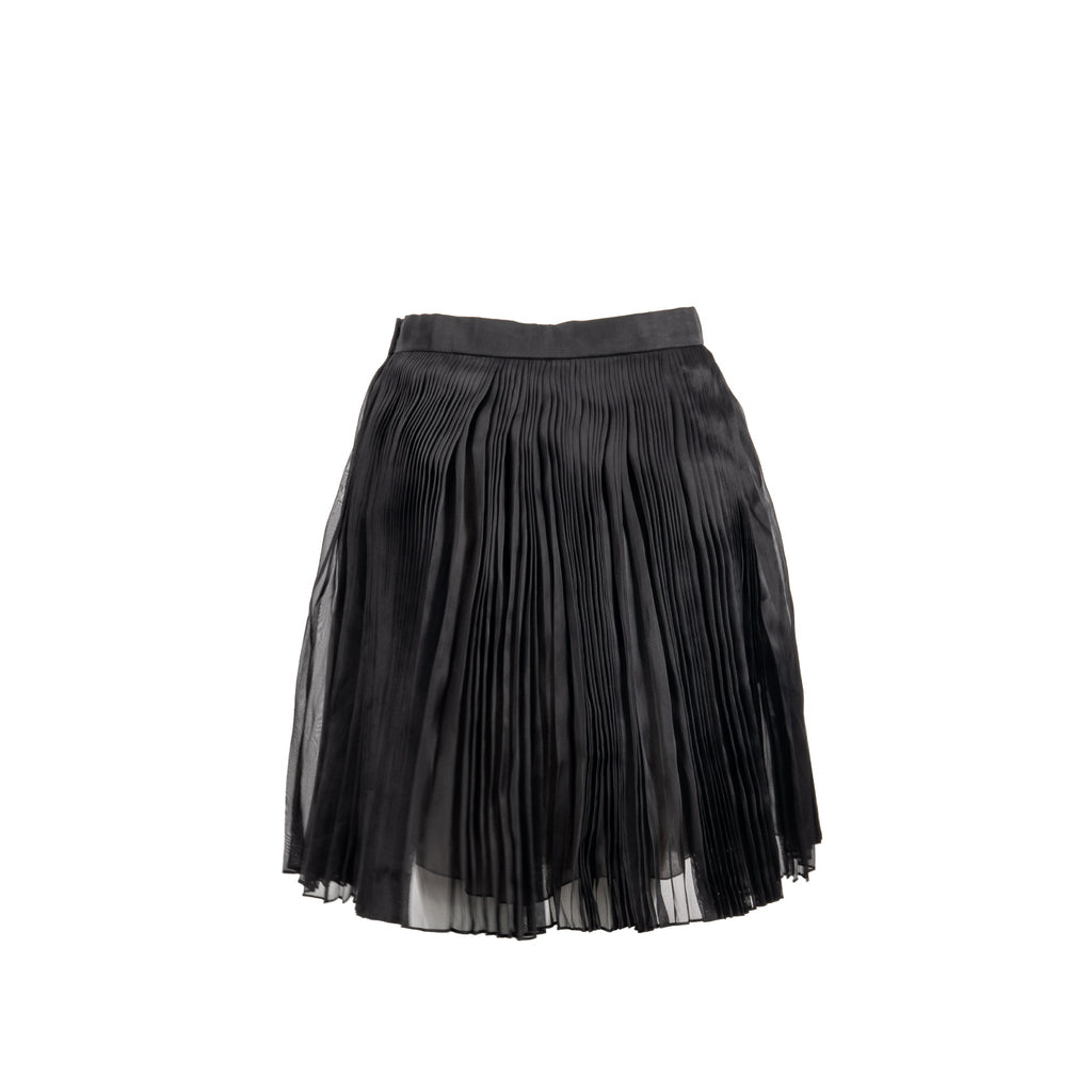 Chanel size 34 22A Silk Skirt Black/White