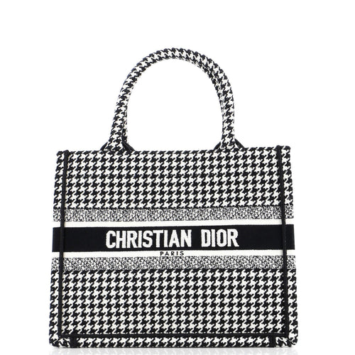 Dior Book Tote Houndstooth Canvas Small