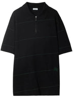 Burberry logo embroidered striped polo shirt 8083718