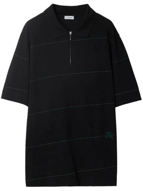 Burberry logo embroidered striped polo shirt 8083718