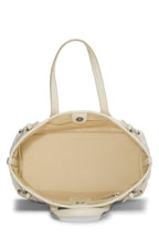 Dior,  White Cannage Coated Canvas Panarea Tote Small, White