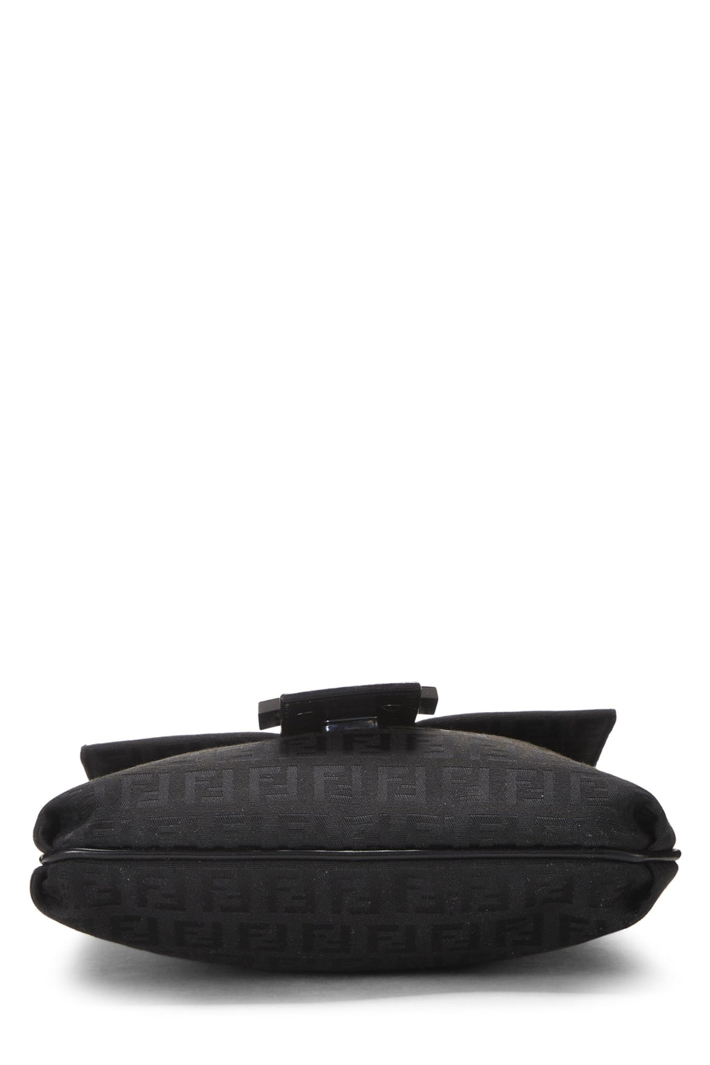 Fendi,  Black Zucchino Canvas Tube Messenger Small, Black