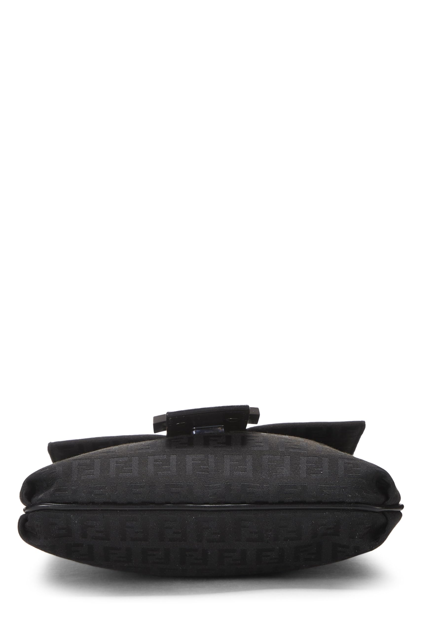 Fendi,  Black Zucchino Canvas Tube Messenger Small, Black