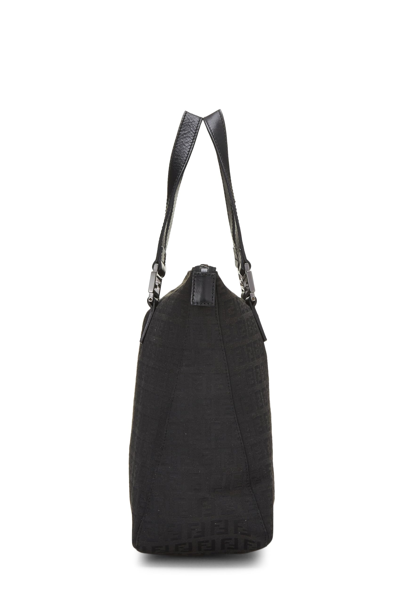Fendi,  Black Zucchino Canvas Tote, Black