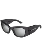 Balenciaga Sunglasses BB0327S 003 GRAY GRAY SILVER