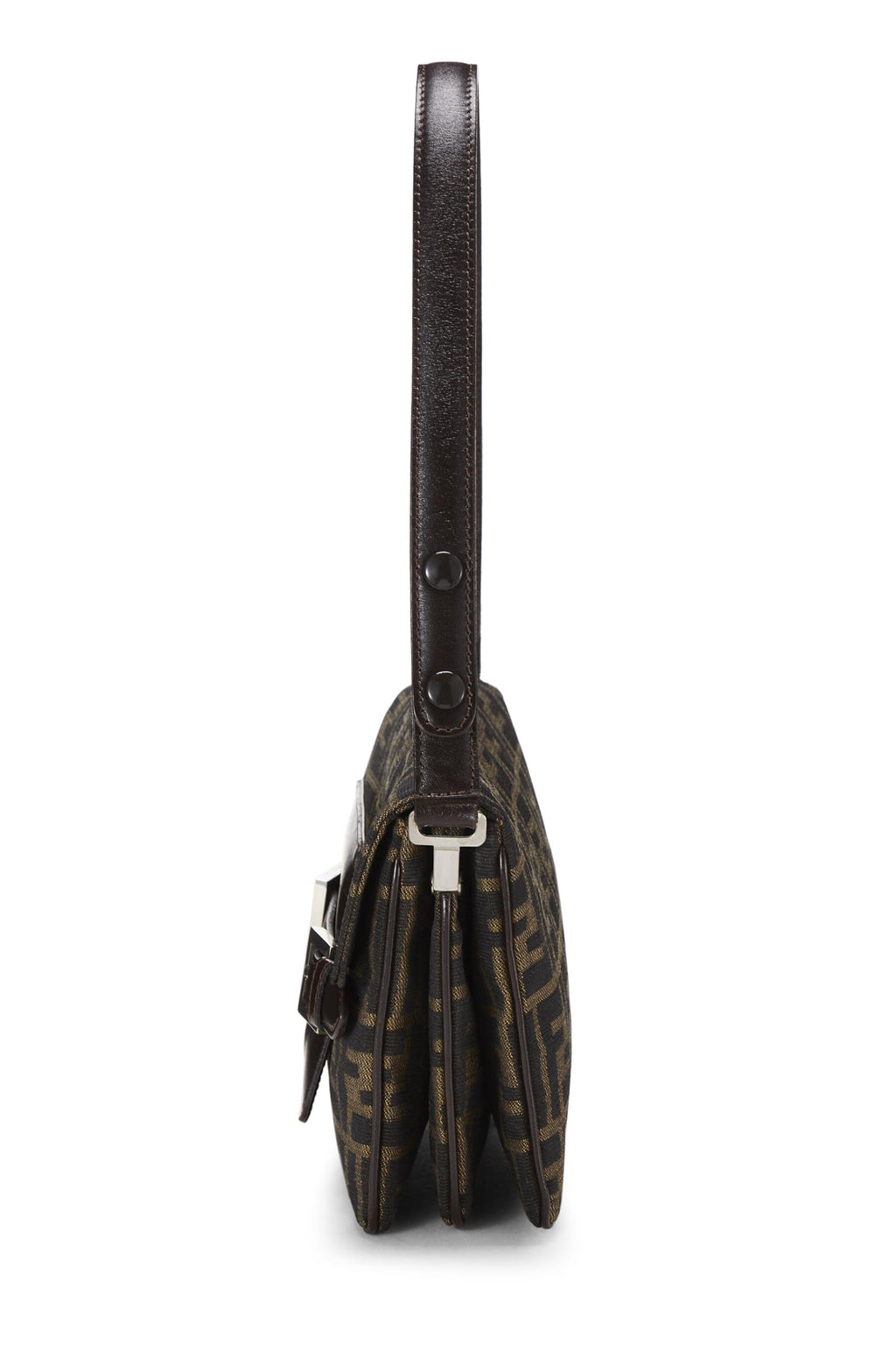 Fendi,  Brown Zucca Canvas Shoulder Bag, Brown
