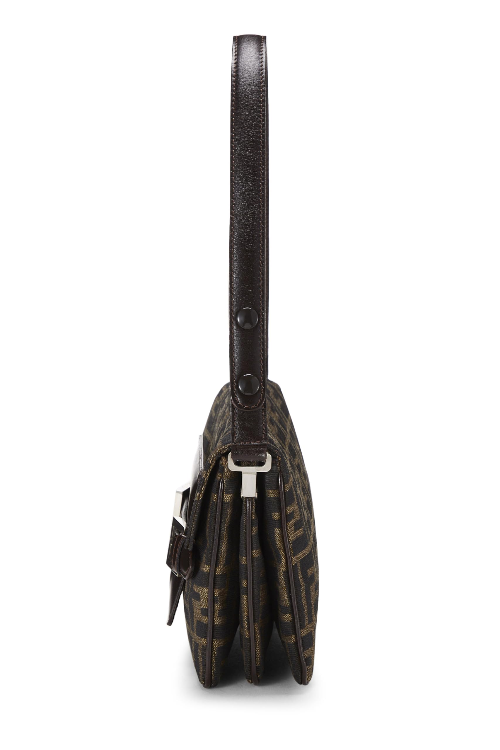 Fendi,  Brown Zucca Canvas Shoulder Bag, Brown