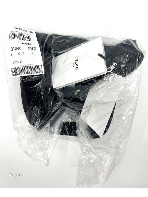 CELINE Eyewear Triomphe Embroidery Cotton Ball Cap Black