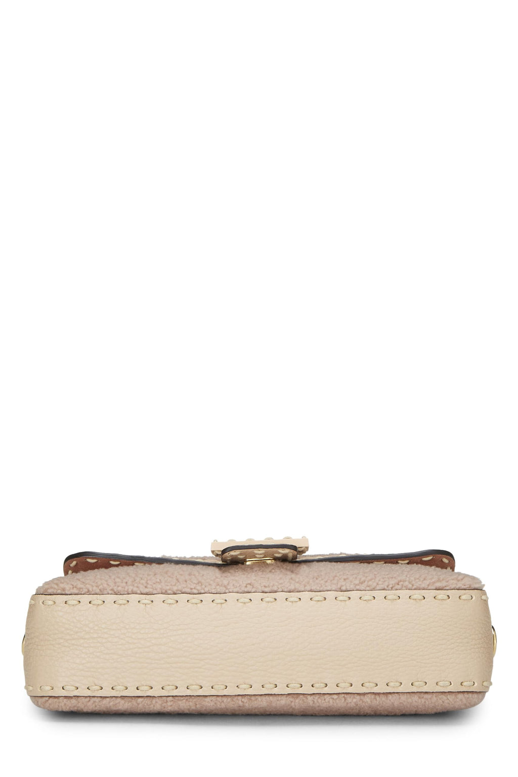 Fendi,  Pink Shearling Baguette Crossbody, Pink