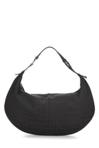 Fendi,  Black Zucchino Canvas Hobo Bag, Black