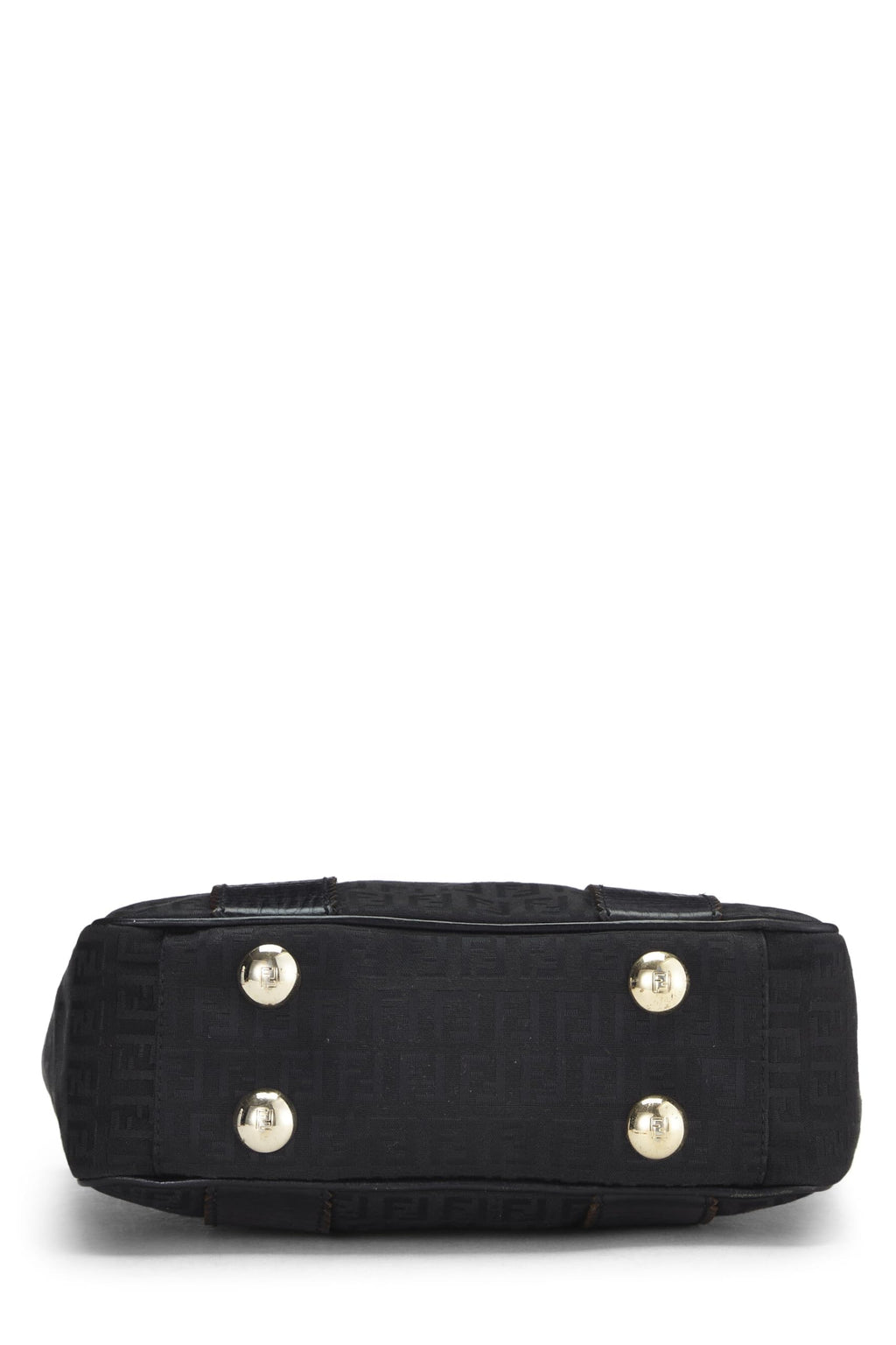 Fendi,  Black Zucchino Canvas Tote Small, Black