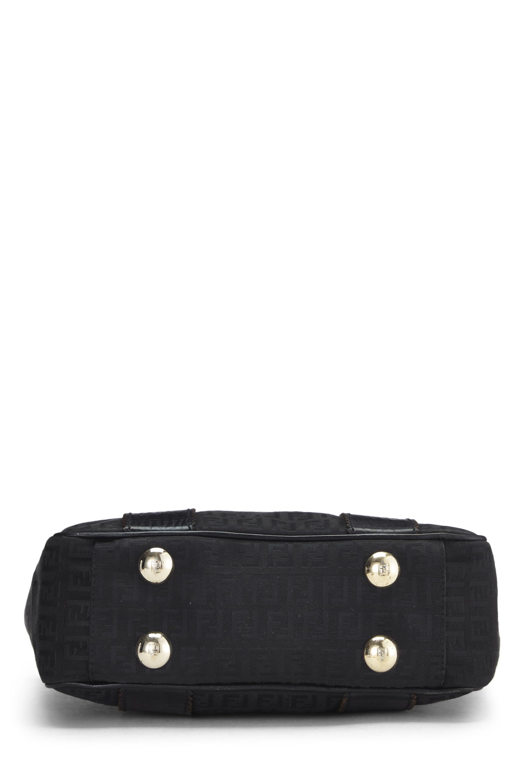 Fendi,  Black Zucchino Canvas Tote Small, Black