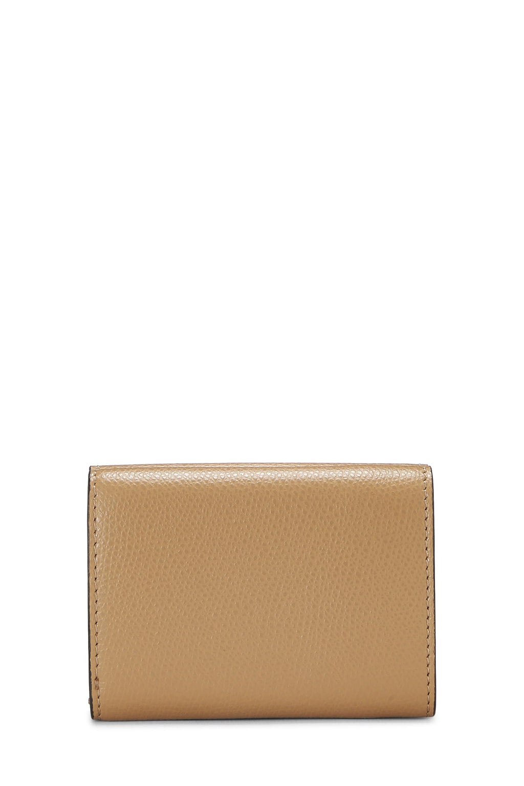 Fendi,  Beige Leather 'F is Fendi' Compact Wallet, Beige