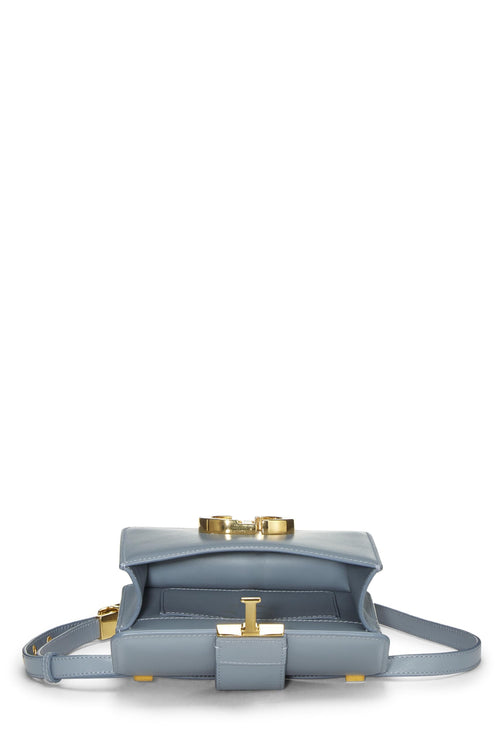 Dior,  Blue Calfskin 30 Montaigne Bag Micro, Grey
