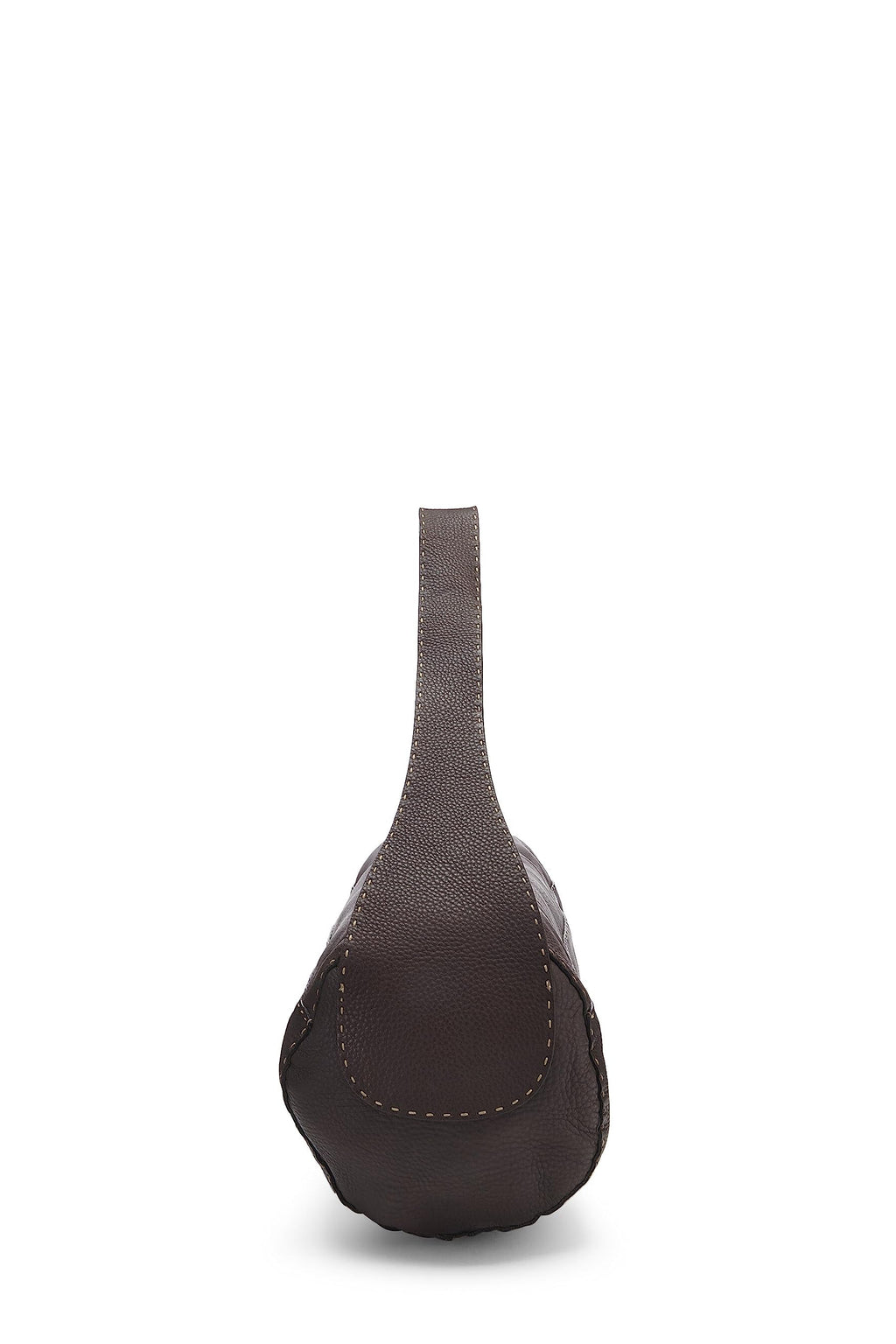 Fendi,  Brown Leather Selleria Shoulder Bag, Brown