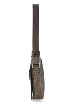 Fendi,  Brown Coated Canvas Zucca Flap Messenger Small, Brown