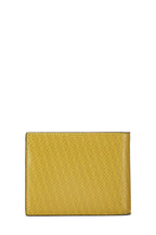 Fendi,  Yellow Zucchino Leather Bi-fold Wallet, Yellow