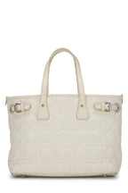 Dior,  White Cannage Coated Canvas Panarea Tote Small, White