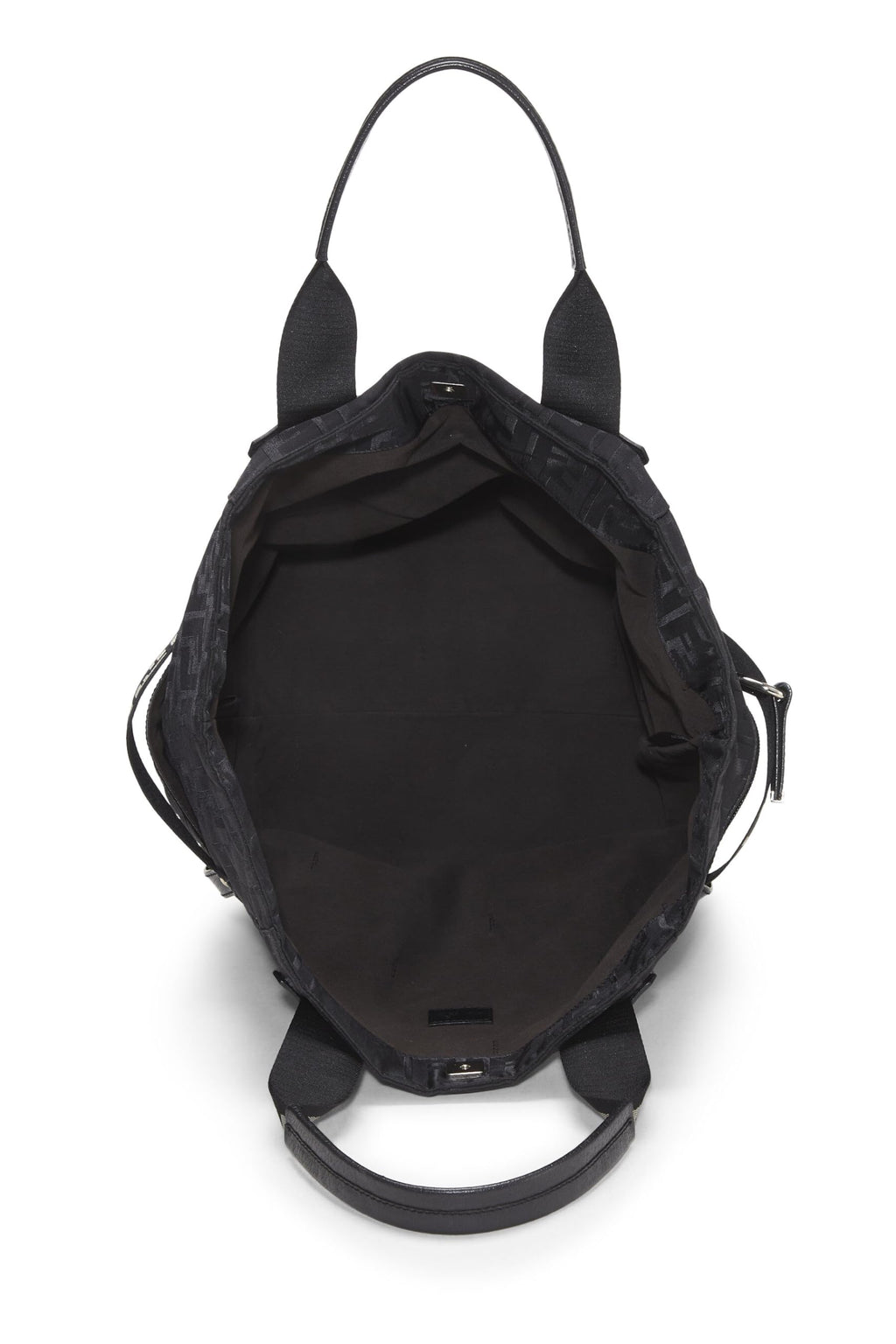 Fendi,  Black Zucca Nylon Tote, Black