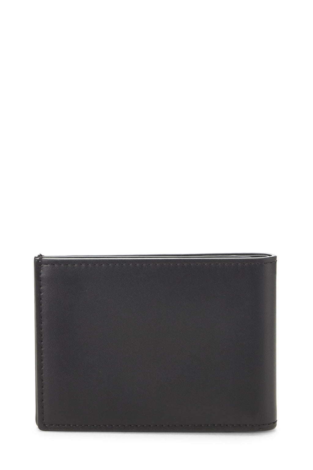 Fendi,  Black Leather Bifold Wallet, Black