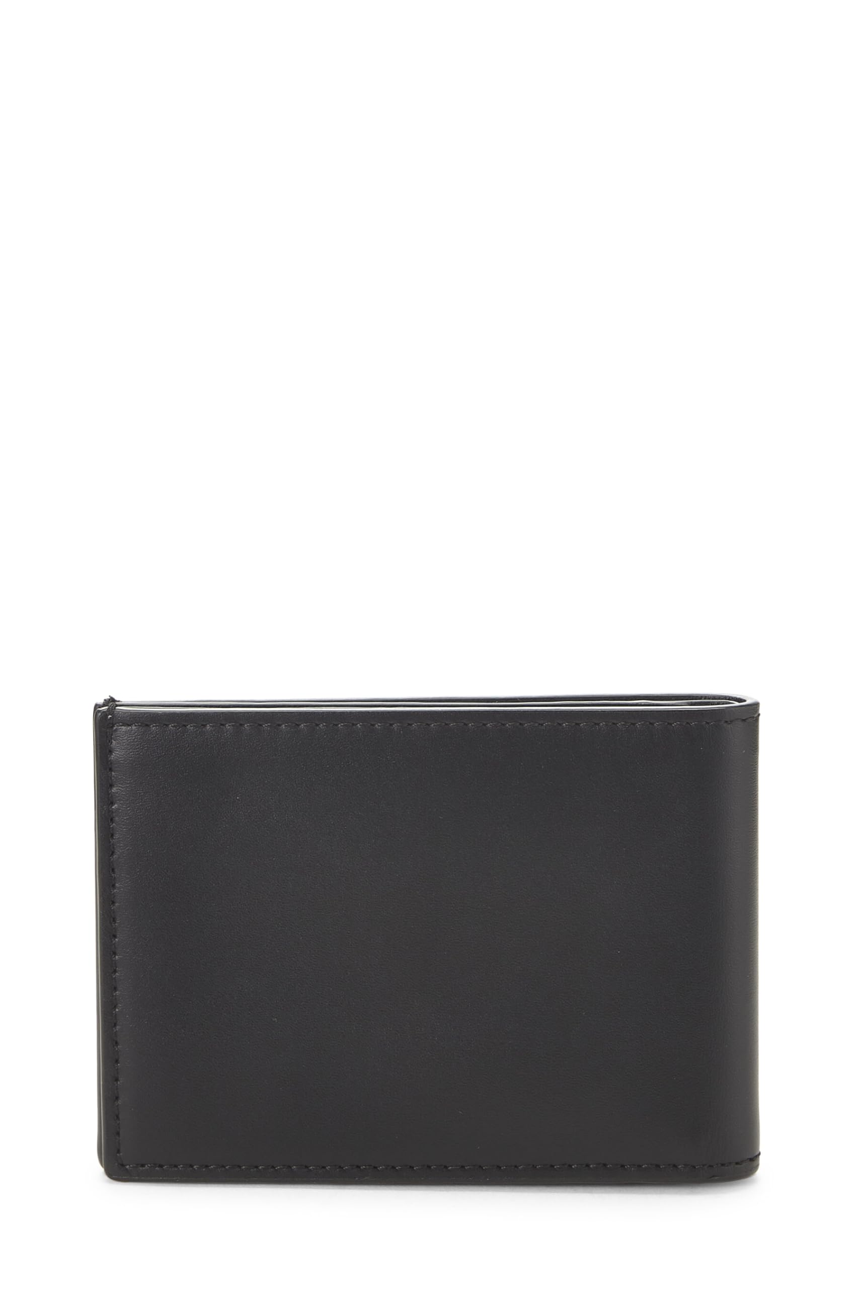 Fendi,  Black Leather Bifold Wallet, Black